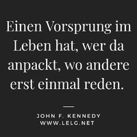 Rede nicht, TUE ES!